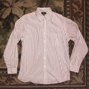 Red Black White J. Crew Button Down